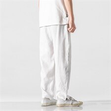 亚麻裤男纯色百搭潮流束脚裤A221/K318，男装休闲裤，电商A221A