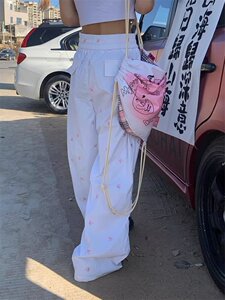 新款宽松休闲裤男韩版潮流百搭裤子夏季薄款坠感阔腿拖地长裤图片