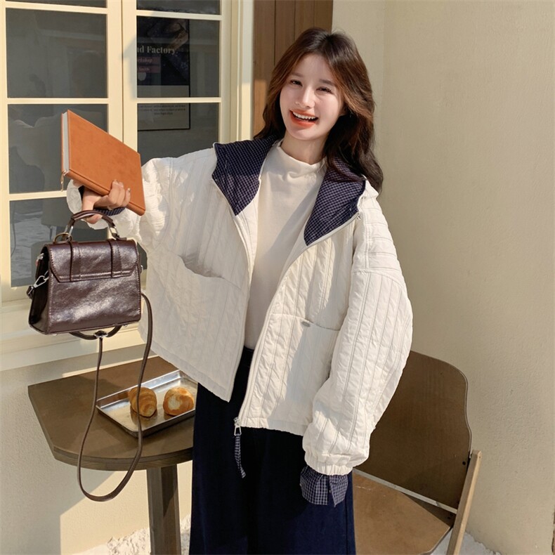 数据好有货 撞色连帽90羽绒服外套5250P255K388图片