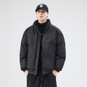 现货冬季美式休闲加厚雪山外套夹克立领纯色三防户外工装棉服图片
