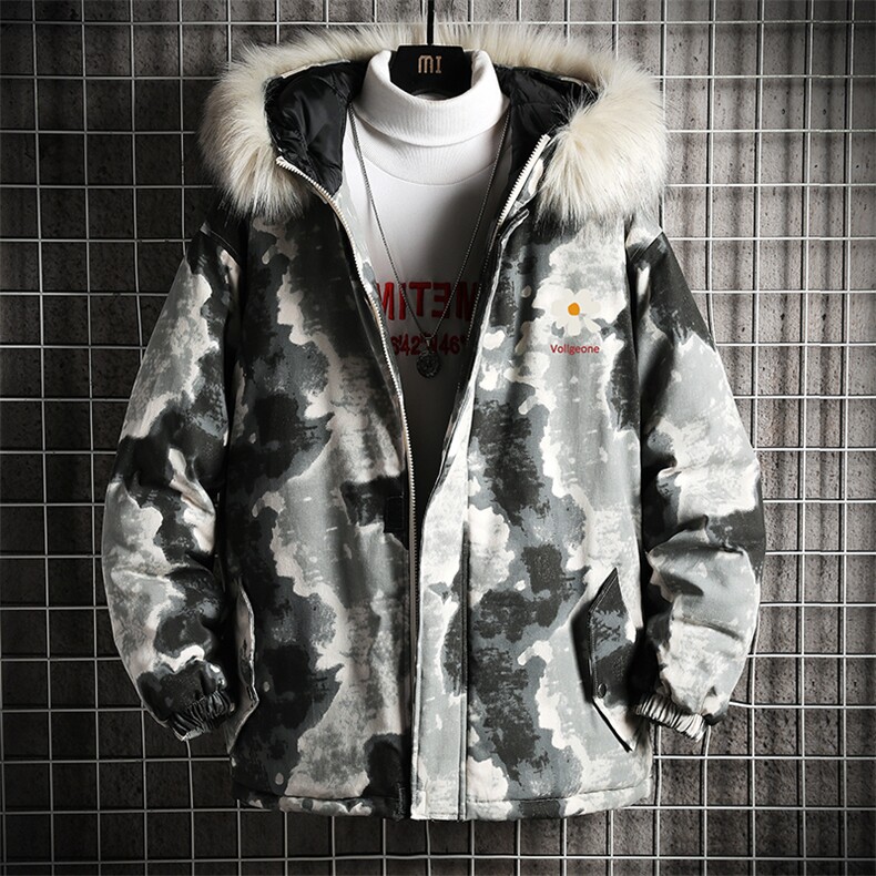 MC49059-P135日系潮衣男大码派克服男工装服外套袄网格,男装棉衣,电商A040A