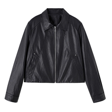 【春季女装新款】2026大量现货春季时尚优雅小香风短款皮衣外套，女装皮衣，缘衣格