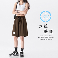舒适·透气冰丝时尚标志百搭垂顺五分薄款冰丝裤DK510-特批17，男装休闲裤，星座718-1