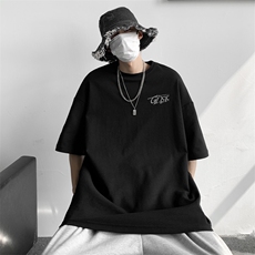 夏季内景创意字母宽松短袖T恤男潮百搭体恤衫DT00584/P25，男装T恤，电商B316