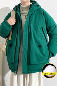 2023冬上新加绒加厚羽绒服时尚冲锋衣外套男女 8301-P220 控价318图片