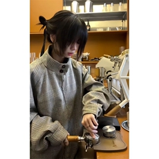 WT901CC-特P70千鸟格纹哈灵顿夹克休闲短宽外套男女，男装夹克，星座1007（原301D）