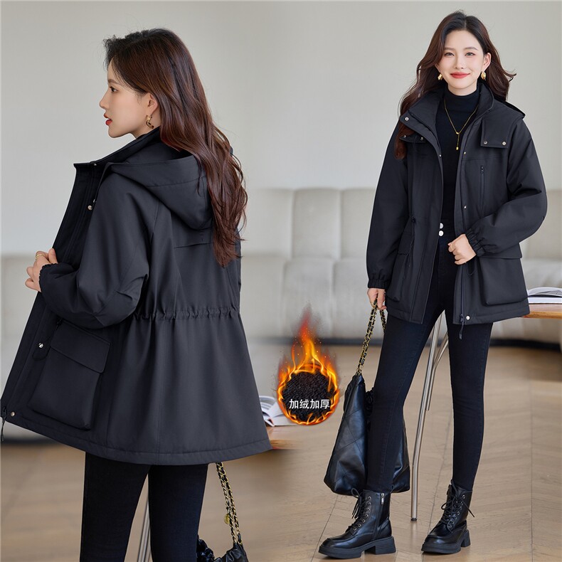 现货加绒派克服女,女装派克服,韩派
