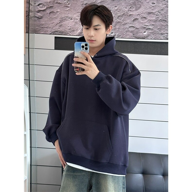 JY745-P53痞帅风重磅宽松百搭休闲卫衣,男装卫衣,星座1501-3