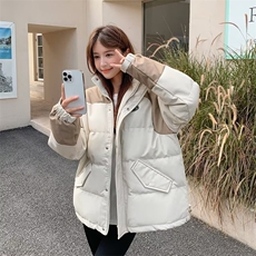 网络图现货潮流新款简约原宿慵懒时尚ins流行文艺棉服JQ883-P70，男装棉衣，星座715-7