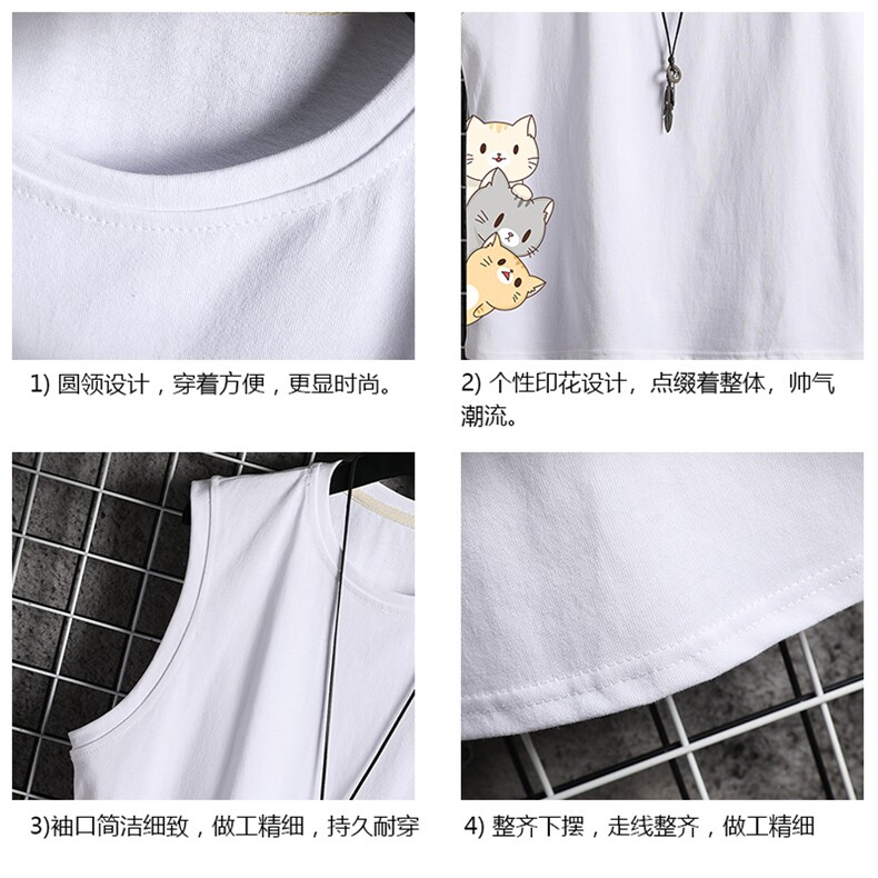 BX25164-P20港风运动汗背心男大码汗衫男无袖T恤男网格挂拍,男装T恤,电商A040A
