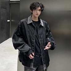 2025春季新款拼色夹克外套美式防水翻领上衣811A-JK3010-P88，男装夹克，星座811A