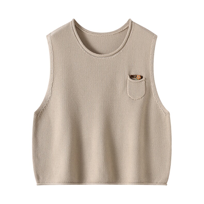 2025早春新款韩版圆领芝麻点马甲宽松外穿，女装马甲，温伦斯特羊绒