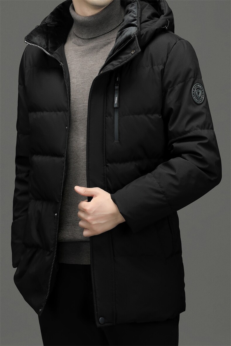 中长款可脱卸帽羽绒服男装冬季新款加厚保暖外套中年男士休闲上衣,男装羽绒服,电商B212（原钱塘6029）