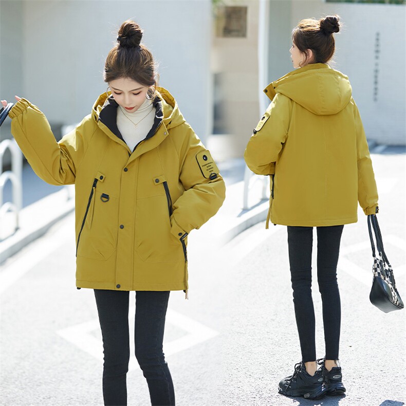 工装派克羽绒棉服女2025冬季新款韩版宽松连帽加厚保暖冲锋衣外套,女装棉衣/棉服,艾仟回(原伊仟回)