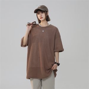 T9050/P28新款短袖薄款潮T恤男高街半袖潮流宽松重磅衣服图片