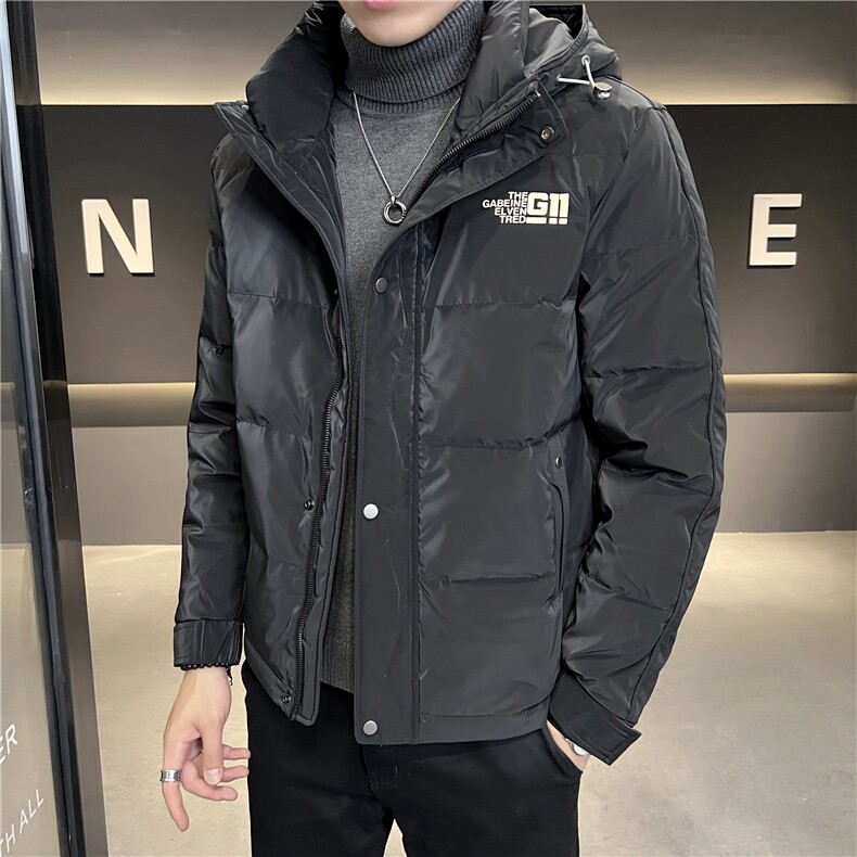 男士连帽亮面羽绒服店主风冬季新款时尚休闲外套8072-P195,男装羽绒服,电商A413