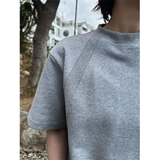 重磅硬挺拼接短袖T恤男款夏季潮牌显瘦设计感宽松情侣五分袖上衣，男装T恤，星座506A