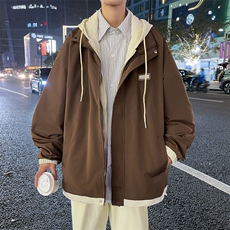 假两件连帽夹克男款2023新款美式复古潮牌宽松休闲外套W7918-P62，男装夹克，星座512-4