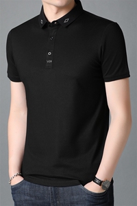 夏季2023新款短袖t恤中年爸爸男装商务休闲圆领上衣体恤图片