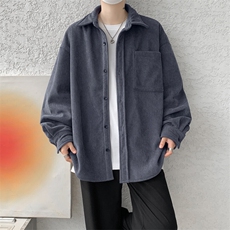 8XL-M加绒灯芯绒衬衫大码复古秋冬保暖上衣外套CS9001/P58加绒68，男装衬衫，电商B238