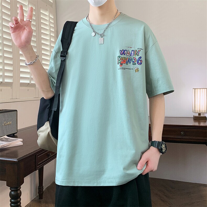 夏季男短袖t恤 高品质多工艺发泡印大码T恤衫HF1117-P34图片