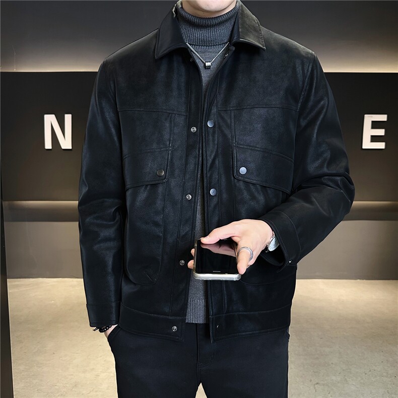 新标90绒羽绒服男冬季2025新款皮夹克7天后出货 A313-8878-P245图片