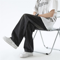 港风宽松直筒牛仔裤男长裤KD603-P50，男装牛仔裤，电商D312-1