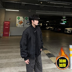 现货冬季美拉德立领飞行夹克廓形高街棒球服加棉加厚棉衣外套，男装夹克，电商A486-1