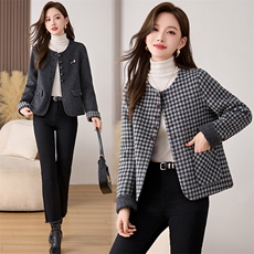 欣贝拉2025年冬季双面羊绒大衣中短款修身保暖气质款1021，女装毛呢外套，欣贝拉