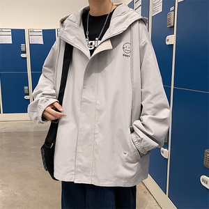 JK41072-P85纯棉连帽夹克男士大码工装夹克男外套男图片