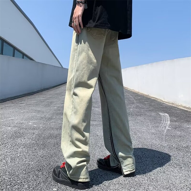 男长裤水洗青春流行时尚合体直筒春季潮ins新款N5074P53,男装牛仔裤,星座1116-2