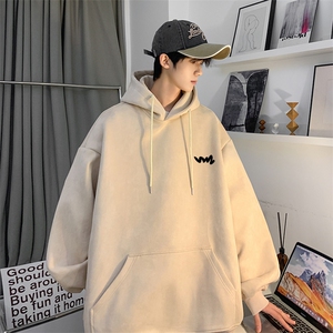 麂皮绒春季新款宽松落肩连帽卫衣青少年上衣JK23378-特批43控69图片
