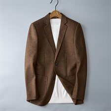 2020男士秋冬毛呢西装上衣单件外套商务休闲纯色西服87P155，男装西服，电商D225