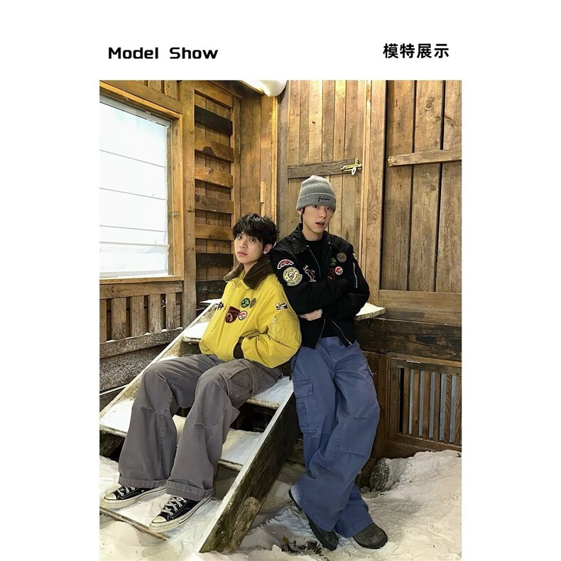 2025春秋痞帅外套男ins高街潮牌港风日系原宿风韩版潮流宽松夹克,男装夹克,星座1210-1