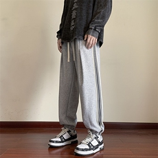 KP633P55美式潮流休闲裤男港风宽松直筒拖地裤束脚裤卫裤，男装休闲裤，星座1204-3