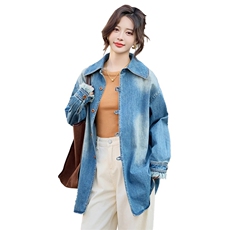 2025年春季新款牛仔蓝外套女气质休闲百搭外套女，女装短外套，1C080