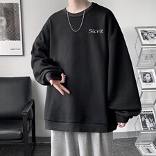 圆领卫衣男大码加厚加绒长袖t恤男S6098-P28加绒款-P33，男装卫衣，电商A040