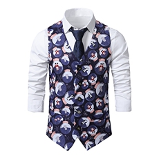 新款圣诞马甲新年款男士圣诞节3D圣诞印花马甲SD40，男装背心/马甲，星座1314