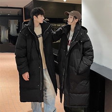 羽绒服男冬季港风连帽长款白鸭绒情侣外套YR926-P205（控价258，男装羽绒服，星座214-3