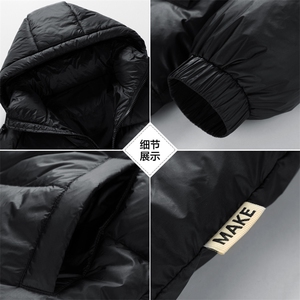 轻奢休闲标黑金石墨烯50白鹅绒羽绒服男冬季YR112-P240图片
