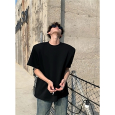 网图高品质260G圆领垫肩短袖T恤可二开有大码DJ901-P22，男装T恤，电商C310-1