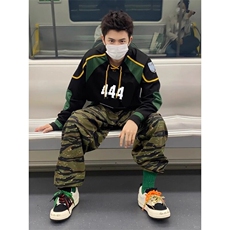 【有货】球衣风卫衣v领长袖t恤拼接冰球赛车服WY714特P54，男装T恤，星座908-1