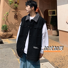 MJ227J-p68-限价98M-5XL抖音情侣棉马甲加绒大码羊羔毛cityboy，女装马甲，星座116