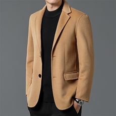 冬羽绒大衣男西装毛呢外套商务休闲外套爸爸装时尚HP688081-P295，男装毛呢大衣，星座1105-3