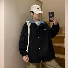 假两件外套男韩版潮流春秋日系百搭痞帅港风潮牌上衣夹克JK08848，男装夹克，星座516A