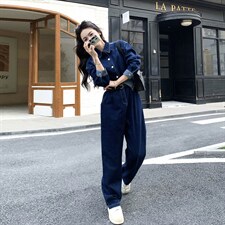 大货已出！2026新款数据好牛仔连体裤送腰带2D009-5661P145控238，女装连体裤，2D009