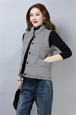 2021秋冬新款时尚都市休闲棉马甲，女装马夹，小林双子