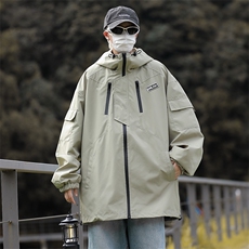 A690-P65潮牌ins户外工装夹克春秋潮流百搭宽松连帽机能冲锋衣，男装夹克，星座512-6