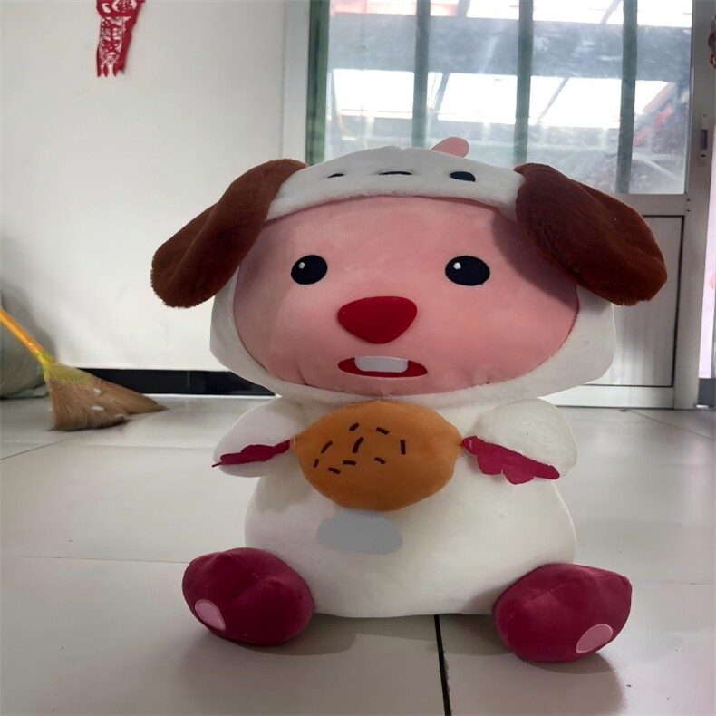 海狸变身小狗，文德毛绒玩具