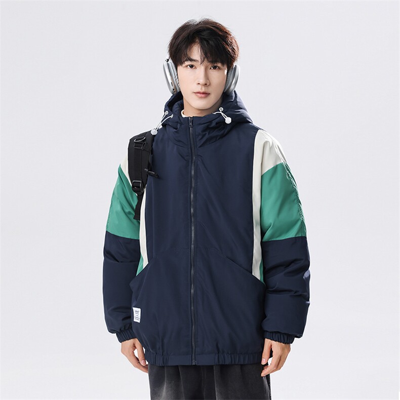 2024秋冬季冲锋衣夹克加厚棉衣宽松拼接情侣外套A436-5919-P105,男装棉衣,电商A436